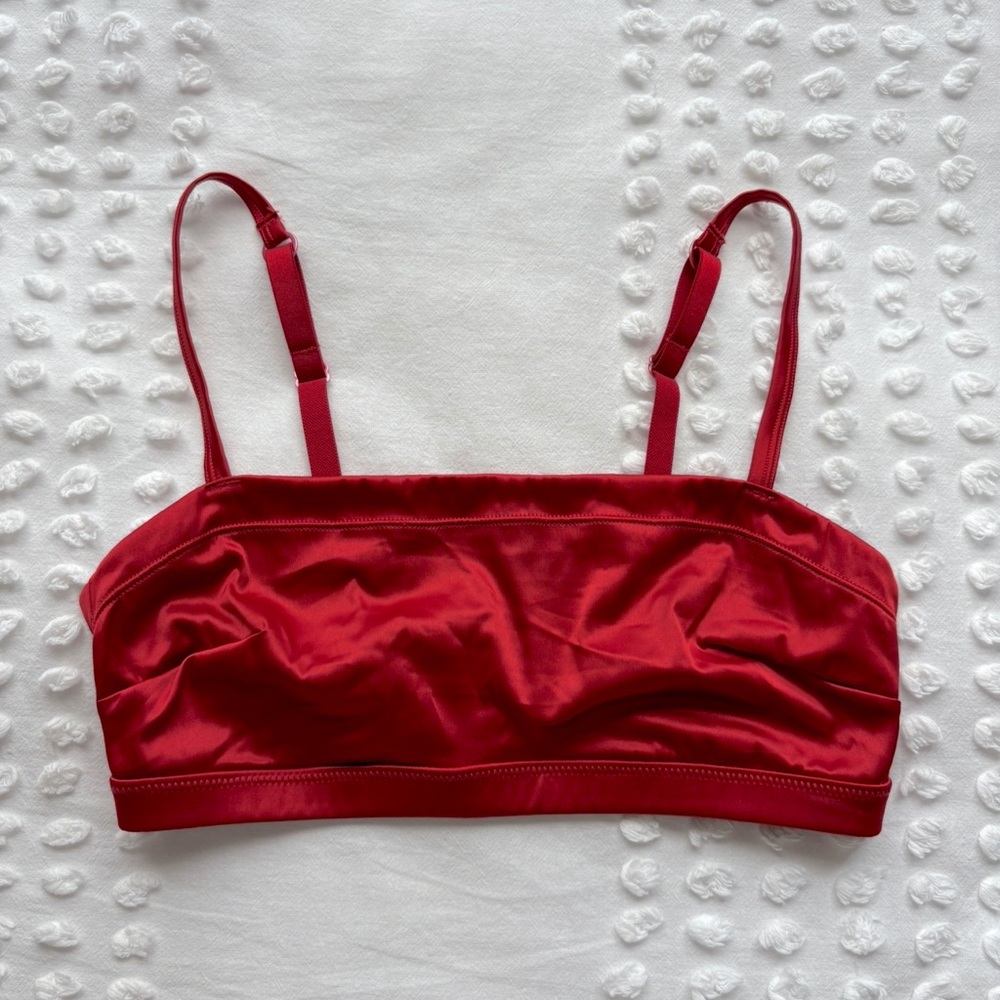 Red Aerie Satin Bralette • NWT